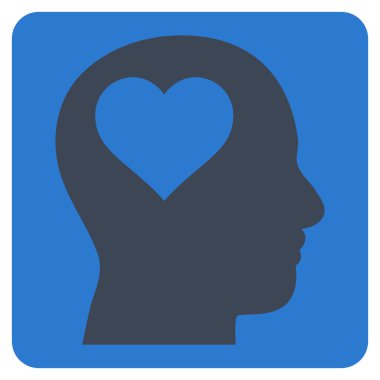 Lover Head Flat Vektör Sembolü