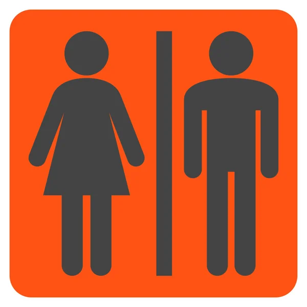 WC πρόσωπα επίπεδη διάνυσμα σύμβολο — Διανυσματικό Αρχείο
