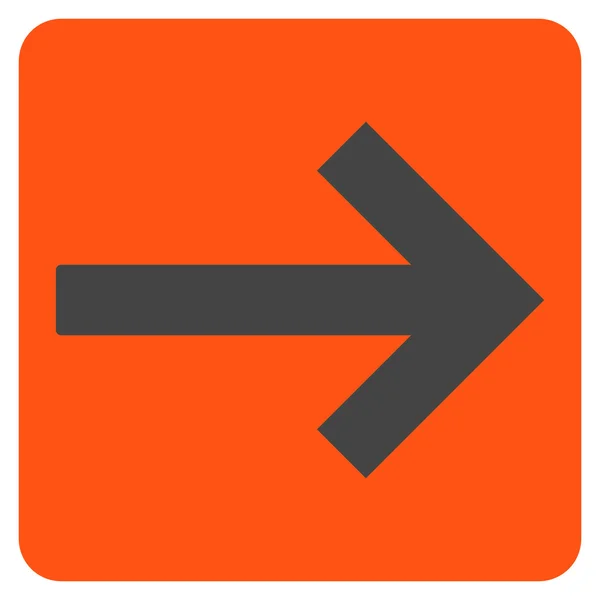 Flèche droite Icône vectorielle plate — Image vectorielle