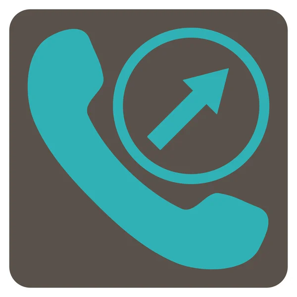 Outgoing Call Flat Vector Icon — Stock Vector