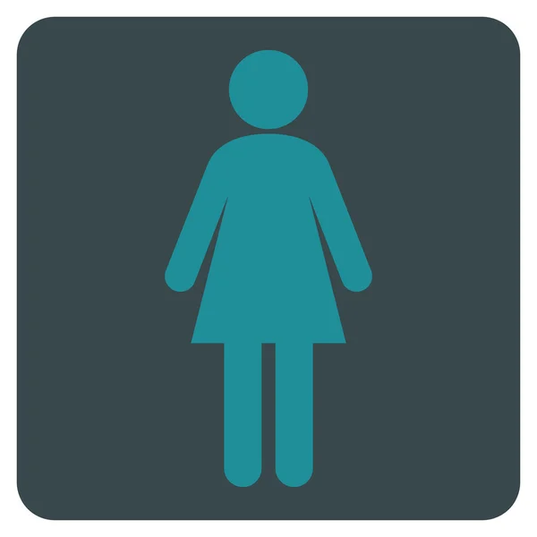 Woman Flat Vector Symbol — ストックベクタ