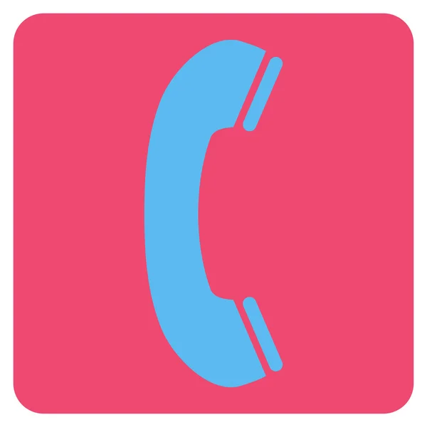 Telefoon ontvanger platte Vector Pictogram — Stockvector