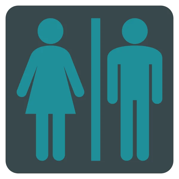 WC Persons Flat Vector Pictogram — Stock Vector