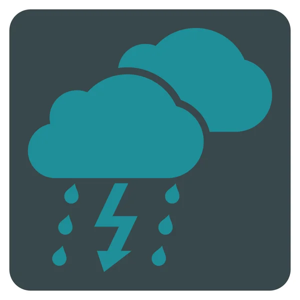 Thunderstorm Flat Vector Symbol