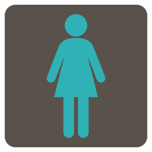 Woman Flat Vector Symbol — Διανυσματικό Αρχείο