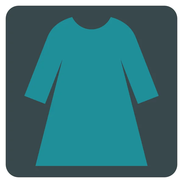Vrouw jurk platte vectoricoon — Stockvector