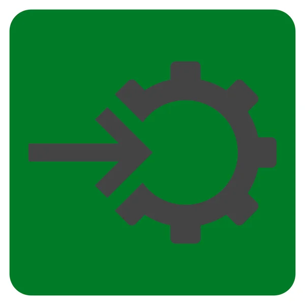 Cog Integration Flat Vector Icon — Stock Vector