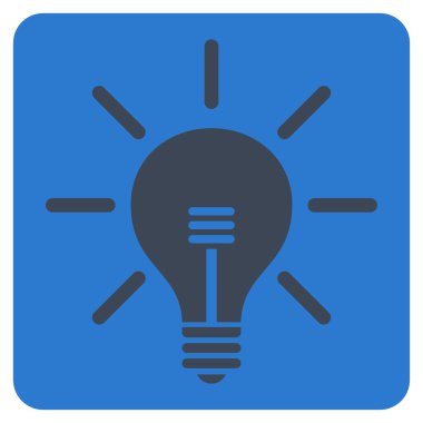 Ampul düz vektör piktogram