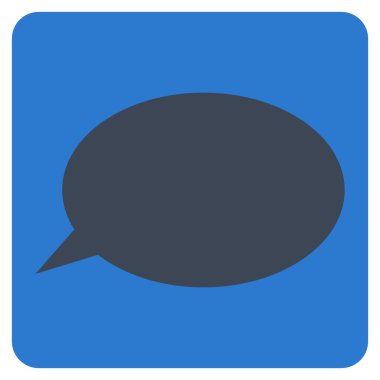 İleti bulut düz vektör simgesi