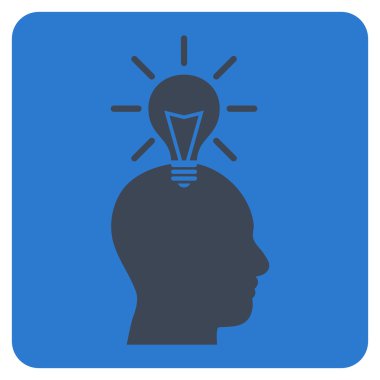 Genius Ampul Düz Vektör Simgesi