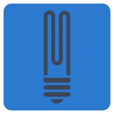 Floresan Ampul Düz Vektör Sembolü