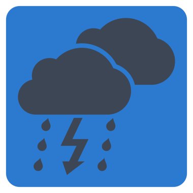 Fırtına düz vektör simgesi