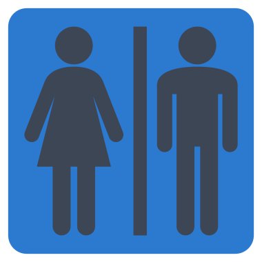 Wc Persons Düz Vektör Piktogram