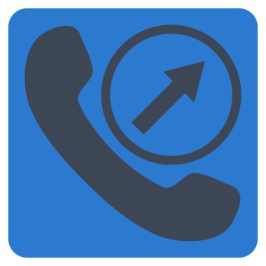 Giden arama düz vektör simgesi