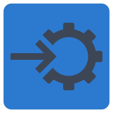 COG Tümleştirme düz vektör simgesi