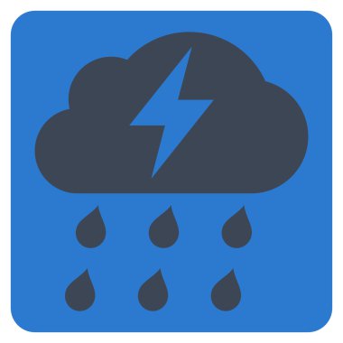 Fırtına düz vektör piktogram