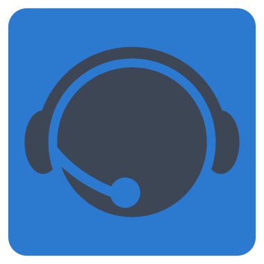 Çağrı Merkezi operatörü düz vektör simgesi