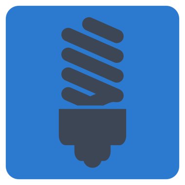 Floresan Ampul Düz Vektör Sembolü