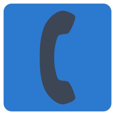 Telefon Alıcısı Düz Vektör Sembolü