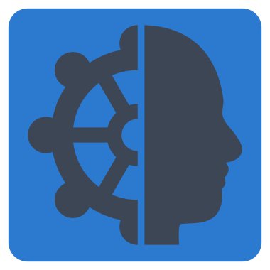 Akıl düz vektör piktogram