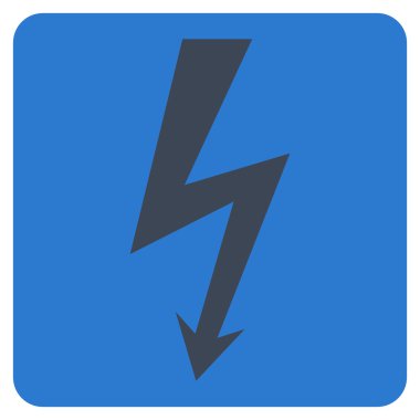 Yüksek Gerilim Düz Vektör Sembolü