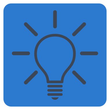 Ampul düz vektör piktogram