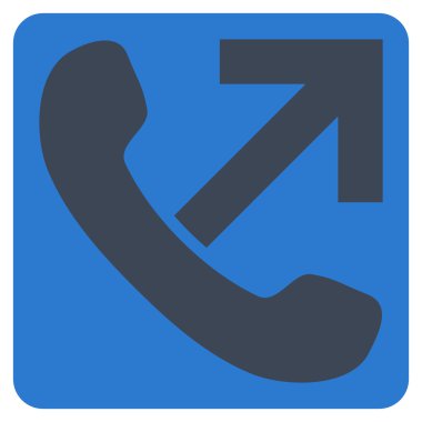 Giden arama düz vektör simgesi