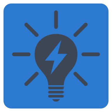 Elektrik ışık ampul düz vektör piktogram