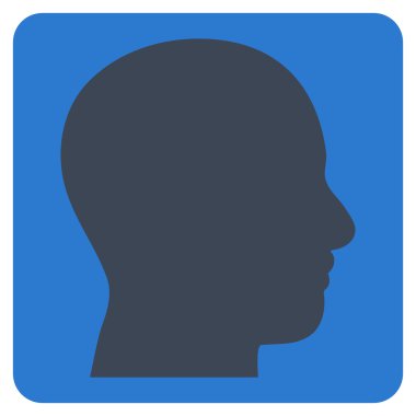 Kafa düz vektör piktogram profil