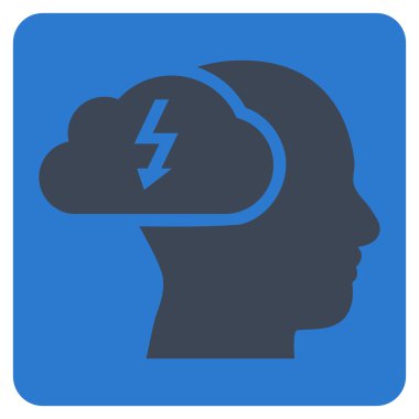 Beyin fırtınası düz vektör simgesi