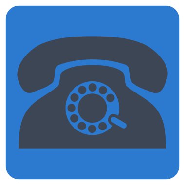 Darbe telefon düz vektör sembolü