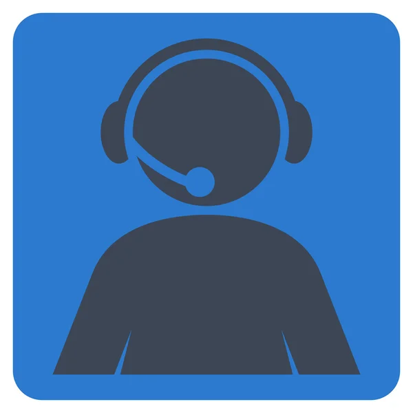 Call Center Operator platte Vector Icon — Stockvector