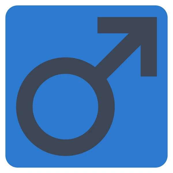 Symbole mâle Symbole vectoriel plat — Image vectorielle