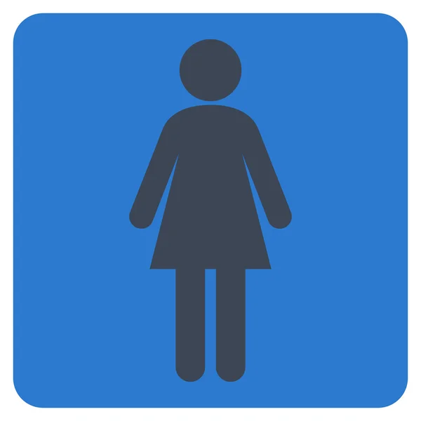 Woman Flat Vector Symbol — Stock vektor