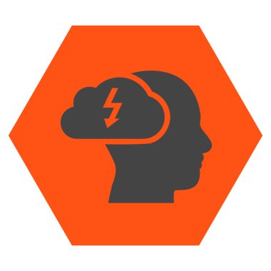 Beyin fırtınası düz vektör simgesi