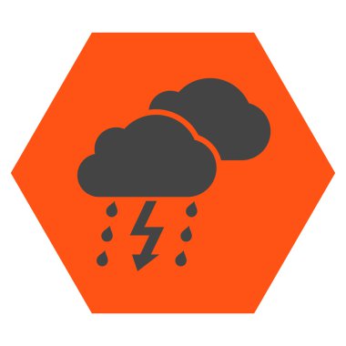 Fırtına düz vektör simgesi