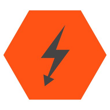 Elektrik Strike düz vektör piktogram