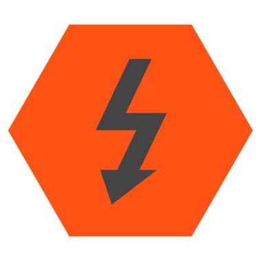 Yüksek Gerilim Düz Vektör Sembolü