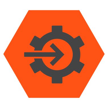 COG Tümleştirme düz vektör simgesi