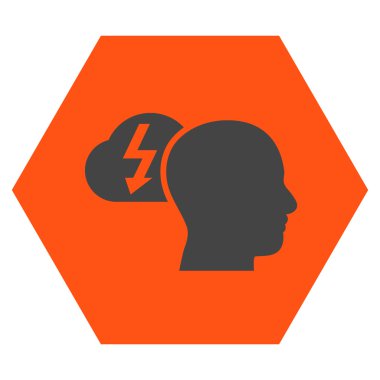 Beyin fırtınası düz vektör piktogram