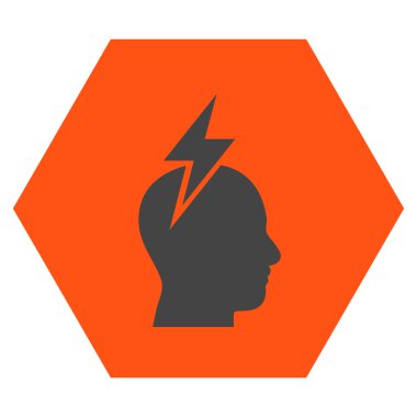 Baş ağrısı Düz Vektör Piktogram