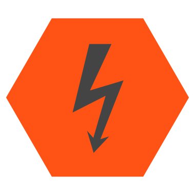 Yüksek Gerilim Düz Vektör Sembolü