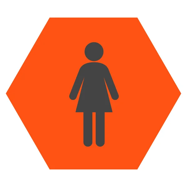 Woman Flat Vector Pictogram — Διανυσματικό Αρχείο