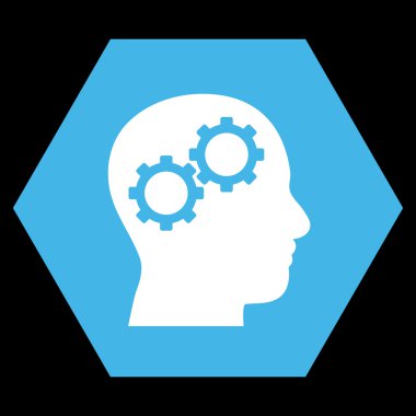 Beyin Dişlileri Düz Vektör Piktogramı