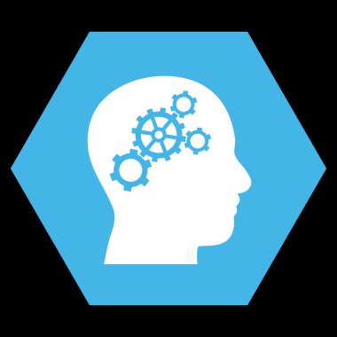 Beyin Dişlileri Düz Vektör Piktogramı