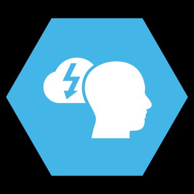 Beyin fırtınası düz vektör piktogram