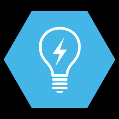 Elektrik Ampul düz vektör simgesi