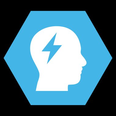 Beyin fırtınası düz vektör simgesi