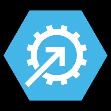 COG Tümleştirme düz vektör piktogram