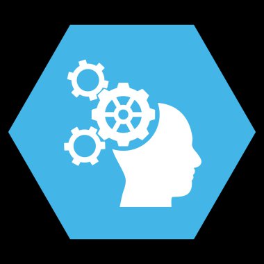 Beyin Mekaniği Düz Vektör Simgesi